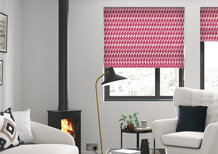 Lazza, Cerise - Roman Blind - Image 3